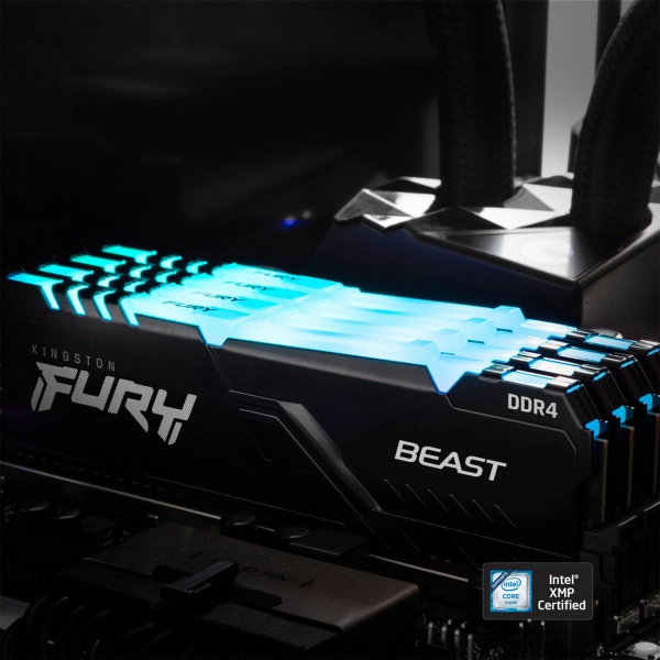 Купить Модуль памяти Kingston FURY Beast RGB DDR4-3000 32GB KIT (2x16GB) (KF430C15BB1AK2/32) - фото 8