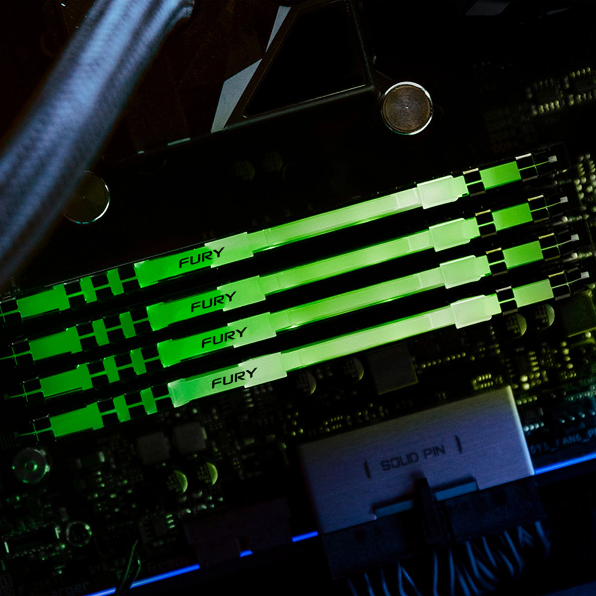 Купить Модуль памяти Kingston FURY Beast RGB DDR4-3000 64GB KIT (4x16GB) (KF430C16BBAK4/64) - фото 10