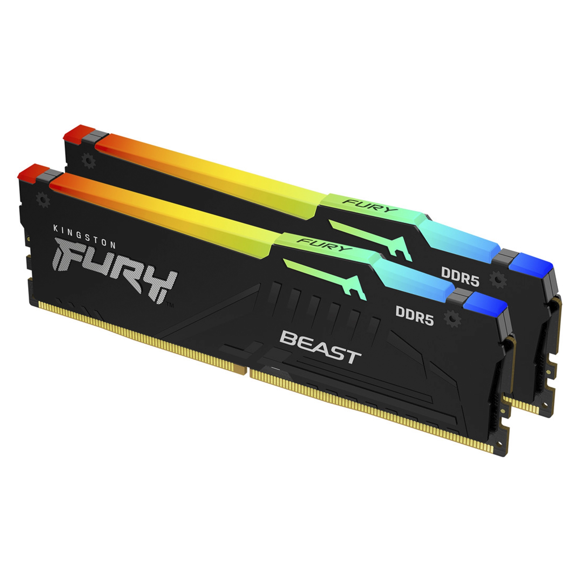 Купить Модуль памяти Kingston FURY Beast RGB DDR5-4800 16GB KIT (2x8GB) (KF548C38BBAK2-16) - фото 1