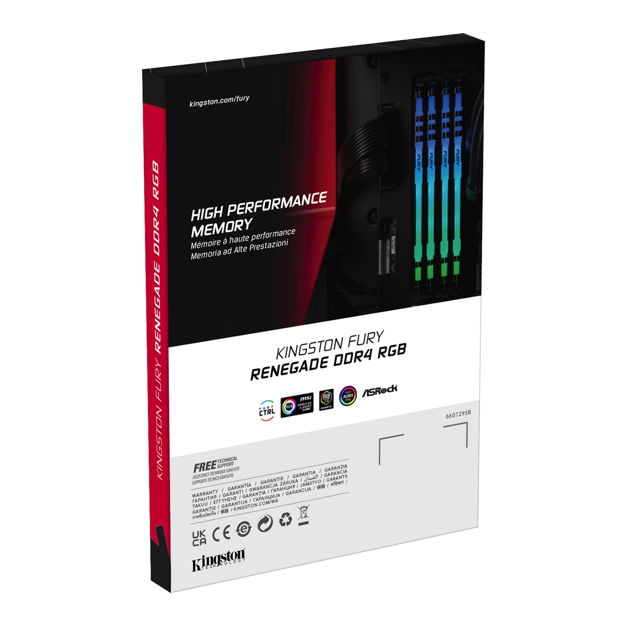Купити Модуль пам'яті Kingston FURY Renegade RGB DDR4-4000 16GB KIT (2x8GB) (KF440C19RBAK2/16) - фото 6