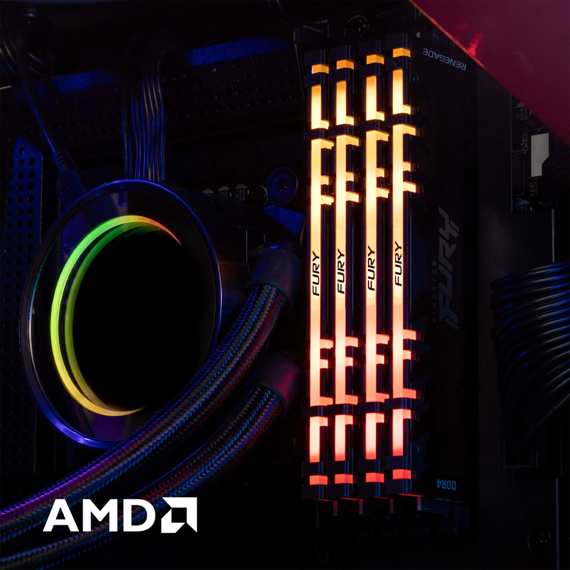 Купити Модуль пам'яті Kingston FURY Renegade RGB DDR4-4000 16GB KIT (2x8GB) (KF440C19RBAK2/16) - фото 7