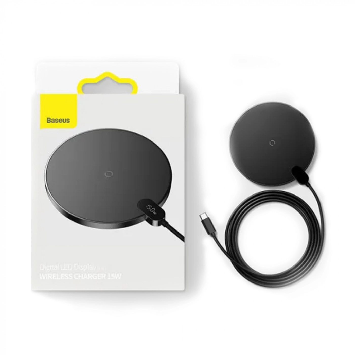 Купити БЗП Baseus Digital LED Display Gen 2 Wireless Charger 15W Black - фото 2