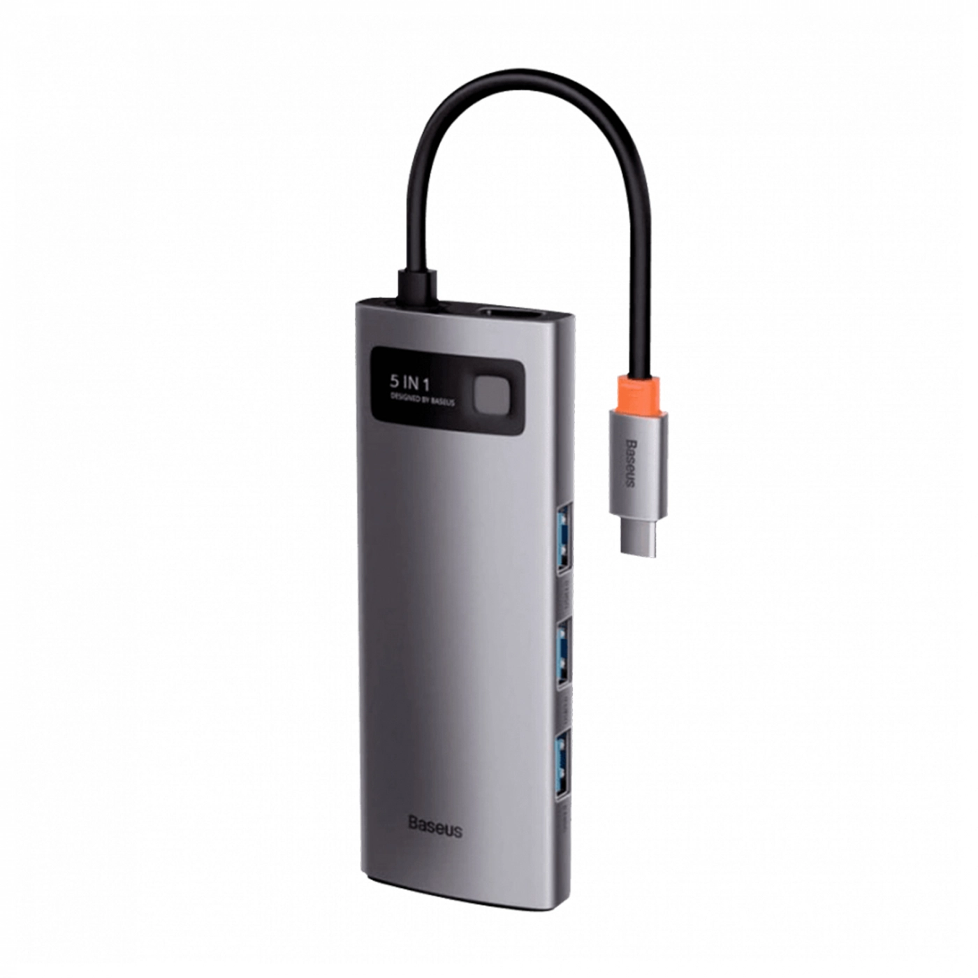 Купить Хаб Baseus Metal Gleam Series 5-in-1 Multifunctional Type-C HUB Docking Station Gray - фото 2