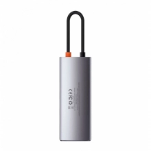 Купить Хаб Baseus Metal Gleam Series 5-in-1 Multifunctional Type-C HUB Docking Station Gray - фото 4