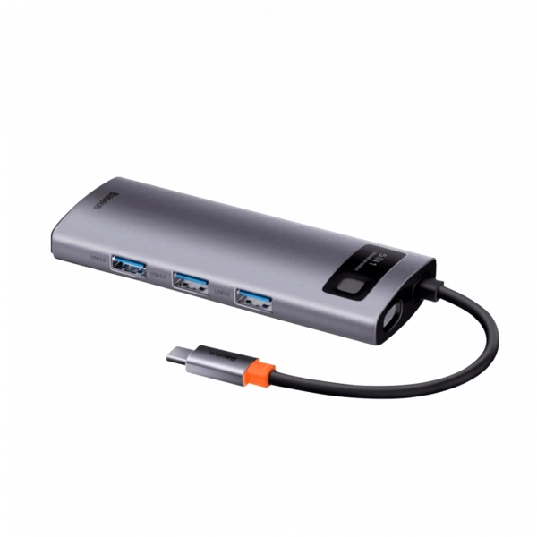 Купить Хаб Baseus Metal Gleam Series 5-in-1 Multifunctional Type-C HUB Docking Station Gray - фото 6